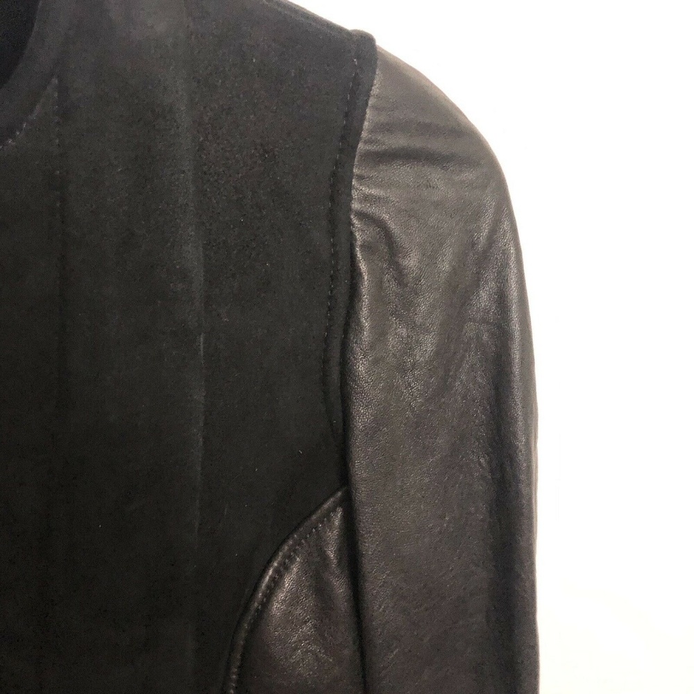 Wayne Shearling Leather Jacket Black Lambskin - image 4